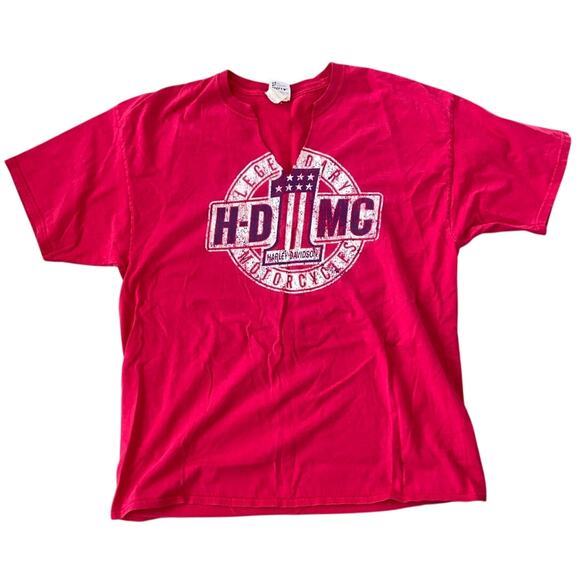Fall Season RED VINTAGE HARLEY DAVIDSON Oversized Motorcycles, T-Shirt Size 2XL - Picture 1 of 9